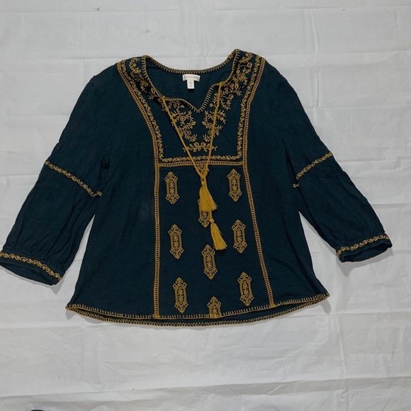 Garnet hill women’s shirt size 6 made in India beautiful shirt - Picture 2 of 9